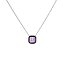  Collar con colgante cuadrado violeta